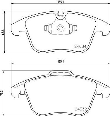 Hella 8DB 355 013-731 комплект тормозных колодок, дисковый тормоз на PEUGEOT 508 SW