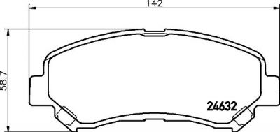 HELLA Колодки тормозные NISSAN QASHQAI 1.6/2.0 07-/X-TRAIL 07- передние (D1060JD00A, 8DB 355 013-781)