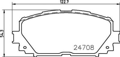 Hella 8DB 355 013-901 комплект тормозных колодок, дисковый тормоз на TOYOTA RACTIS (SCP10_, NCP10_)