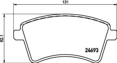 Hella 8DB 355 013-961 комплект тормозных колодок, дисковый тормоз на RENAULT KANGOO Express (FW0/1_)