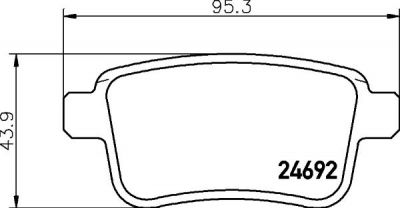 HELLA КОМПЛЕКТ ТОРМОЗНЫХ КОЛОДОК, ДИСКОВЫЙ ТОРМОЗ (8DB 355 013-971)