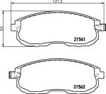 HELLA Колодки тормозные NISSAN JUKE/MAXIMA/TEANA/TIIDA/SUZUKI SX4 перед. с инд.износа (D10601KA1A, 8DB 355 013-991)