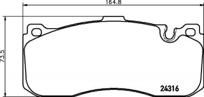 HELLA КОМПЛЕКТ ТОРМОЗНЫХ КОЛОДОК, ДИСКОВЫЙ ТОРМОЗ (8DB 355 014-041)