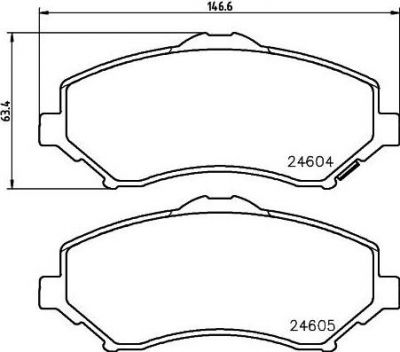 Hella 8DB 355 014-231 комплект тормозных колодок, дисковый тормоз на DODGE JOURNEY