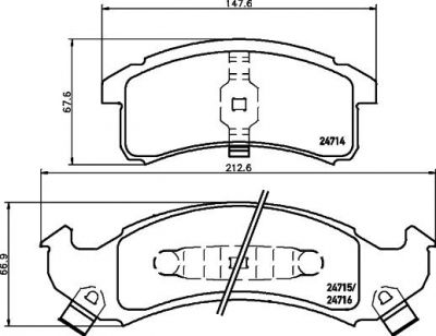 Hella 8DB 355 014-271 комплект тормозных колодок, дисковый тормоз на CHEVROLET LUMINA APV вэн