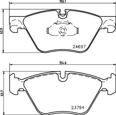 HELLA КОМПЛЕКТ ТОРМОЗНЫХ КОЛОДОК, ДИСКОВЫЙ ТОРМОЗ (8DB 355 014-351)