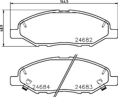 Hella 8DB 355 014-371 комплект тормозных колодок, дисковый тормоз на NISSAN MICRA III (K12)