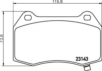 Hella 8DB 355 014-461 комплект тормозных колодок, дисковый тормоз на CHEVROLET CAMARO кабрио
