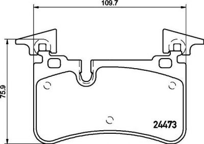 Hella 8DB 355 014-811 комплект тормозных колодок, дисковый тормоз на MERCEDES-BENZ CLS (C219)