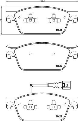 HELLA КОМПЛЕКТ ТОРМОЗНЫХ КОЛОДОК, ДИСКОВЫЙ ТОРМОЗ (8DB 355 014-981)