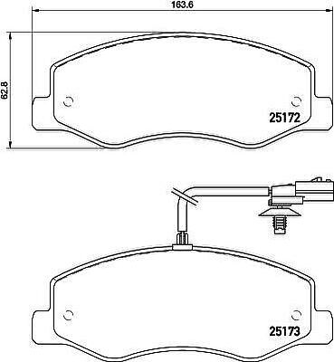 Hella 8DB 355 015-311 комплект тормозных колодок, дисковый тормоз на OPEL MOVANO B фургон