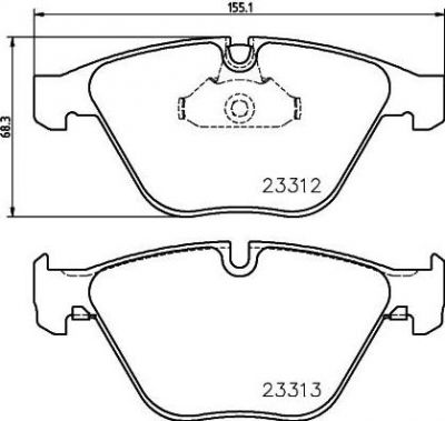 Hella 8DB 355 015-391 комплект тормозных колодок, дисковый тормоз на 5 (E60)