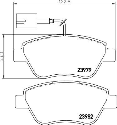 Hella 8DB 355 015-491 комплект тормозных колодок, дисковый тормоз на FIAT FIORINO фургон/универсал (225)