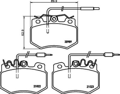 Hella 8DB 355 015-511 комплект тормозных колодок, дисковый тормоз на PEUGEOT 309 II (3C, 3A)