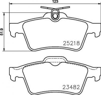 Hella 8DB 355 015-741 комплект тормозных колодок, дисковый тормоз на PEUGEOT 508 SW