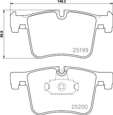 HELLA КОМПЛЕКТ ТОРМОЗНЫХ КОЛОДОК, ДИСКОВЫЙ ТОРМОЗ (8DB 355 015-781)