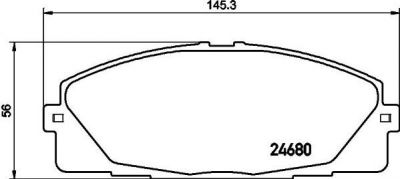 Hella 8DB 355 015-831 комплект тормозных колодок, дисковый тормоз на TOYOTA HIACE / COMMUTER V (TRH2_, KDH2_)