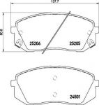 HELLA КОМПЛЕКТ ТОРМОЗНЫХ КОЛОДОК, ДИСКОВЫЙ ТОРМОЗ (8DB 355 015-841)
