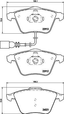 HELLA КОМПЛЕКТ ТОРМОЗНЫХ КОЛОДОК, ДИСКОВЫЙ ТОРМОЗ (8DB 355 015-971)