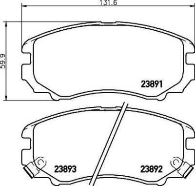 Hella 8DB 355 016-101 комплект тормозных колодок, дисковый тормоз на KIA SPORTAGE (JE_, KM_)