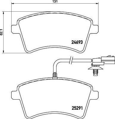 Hella 8DB 355 016-241 комплект тормозных колодок, дисковый тормоз на RENAULT KANGOO Express (FW0/1_)