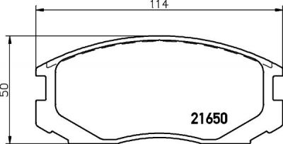 Hella 8DB 355 016-311 комплект тормозных колодок, дисковый тормоз на MITSUBISHI LANCER IV (C6_A, C7_A)