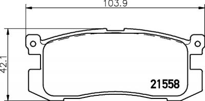 Hella 8DB 355 016-361 комплект тормозных колодок, дисковый тормоз на MAZDA 626 III Station Wagon (GV)