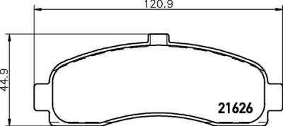 Hella 8DB 355 016-501 комплект тормозных колодок, дисковый тормоз на NISSAN MICRA II (K11)