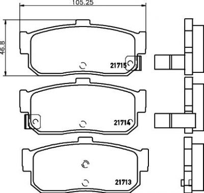 Hella 8DB 355 016-561 комплект тормозных колодок, дисковый тормоз на NISSAN CEFIRO седан