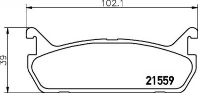 Hella 8DB 355 016-601 комплект тормозных колодок, дисковый тормоз на DAIHATSU APPLAUSE II (A101)