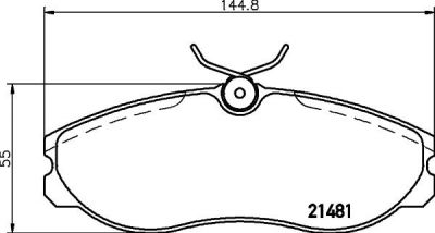 Hella 8DB 355 016-651 комплект тормозных колодок, дисковый тормоз на NISSAN VANETTE CARGO фургон (HC 23)