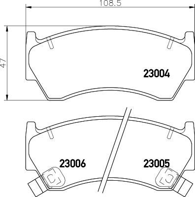 Hella 8DB 355 016-661 комплект тормозных колодок, дисковый тормоз на NISSAN ALMERA I (N15)