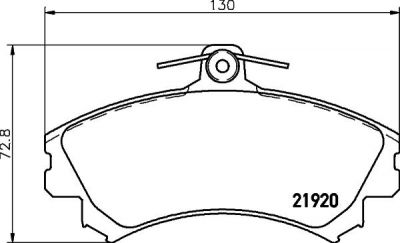 Hella 8DB 355 016-681 комплект тормозных колодок, дисковый тормоз на VOLVO V40 универсал (VW)