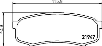 HELLA КОМПЛЕКТ ТОРМОЗНЫХ КОЛОДОК, ДИСКОВЫЙ ТОРМОЗ (8DB 355 016-831)