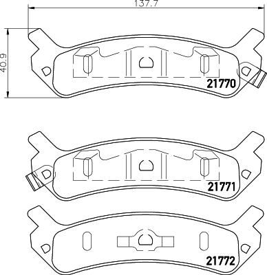 Hella 8DB 355 016-901 комплект тормозных колодок, дисковый тормоз на HYUNDAI SONATA II (Y-2)