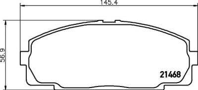 Hella 8DB 355 016-921 комплект тормозных колодок, дисковый тормоз на TOYOTA HIACE IV автобус (LH1_)