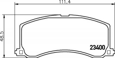 Hella 8DB 355 016-941 комплект тормозных колодок, дисковый тормоз на SUZUKI BALENO Наклонная задняя часть (EG)