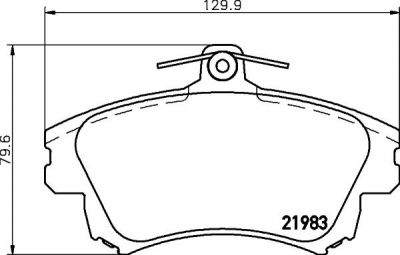 Hella 8DB 355 017-041 комплект тормозных колодок, дисковый тормоз на VOLVO V40 универсал (VW)