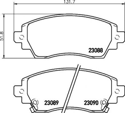 HELLA КОМПЛЕКТ ТОРМОЗНЫХ КОЛОДОК, ДИСКОВЫЙ ТОРМОЗ (8DB 355 017-101)