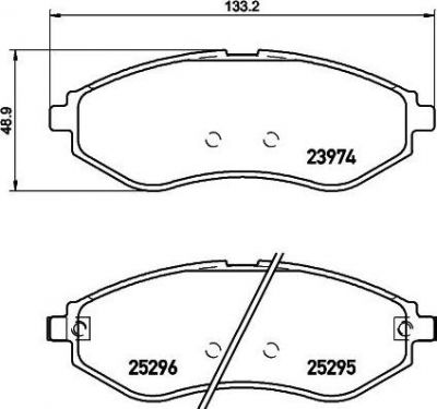 Hella 8DB 355 017-351 комплект тормозных колодок, дисковый тормоз на CHEVROLET AVEO Наклонная задняя часть (T250, T255)