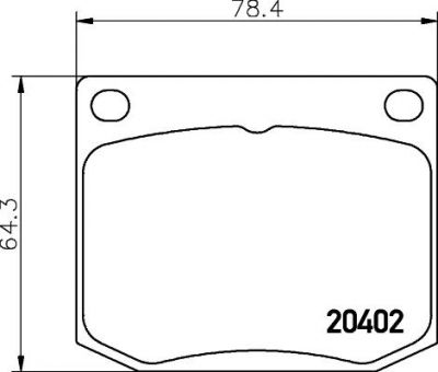 Hella 8DB 355 017-381 комплект тормозных колодок, дисковый тормоз на SAAB 90