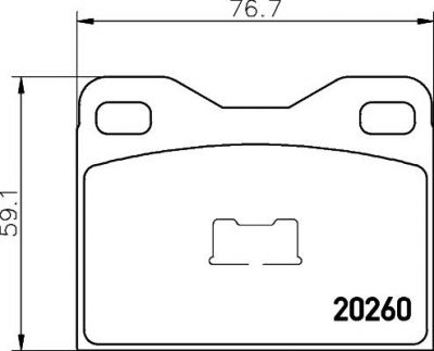 Hella 8DB 355 017-401 комплект тормозных колодок, дисковый тормоз на PEUGEOT 305 I Break (581D)