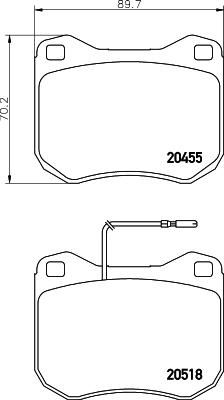 Hella 8DB 355 017-421 комплект тормозных колодок, дисковый тормоз на PEUGEOT 505 Break (551D)