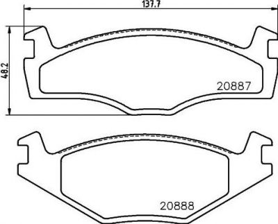 HELLA КОМПЛЕКТ ТОРМОЗНЫХ КОЛОДОК, ДИСКОВЫЙ ТОРМОЗ (8DB 355 017-521)