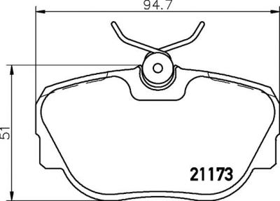 Hella 8DB 355 017-811 комплект тормозных колодок, дисковый тормоз на 3 (E30)