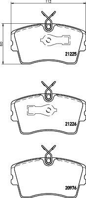 Hella 8DB 355 017-851 комплект тормозных колодок, дисковый тормоз на OPEL MONZA A (22_)