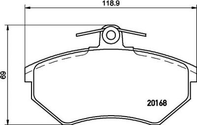 HELLA КОМПЛЕКТ ТОРМОЗНЫХ КОЛОДОК, ДИСКОВЫЙ ТОРМОЗ (8DB 355 017-901)