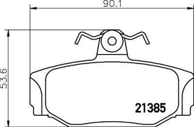 Hella 8DB 355 017-991 комплект тормозных колодок, дисковый тормоз на VOLVO 960 Kombi (965)