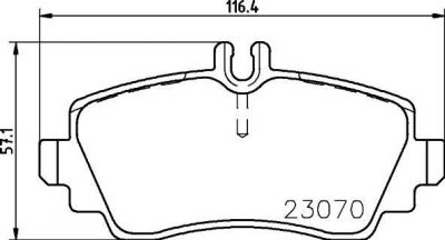 Hella 8DB 355 018-311 комплект тормозных колодок, дисковый тормоз на MERCEDES-BENZ A-CLASS (W168)