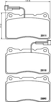 Hella 8DB 355 018-361 комплект тормозных колодок, дисковый тормоз на ALFA ROMEO SPIDER (939_, 939)